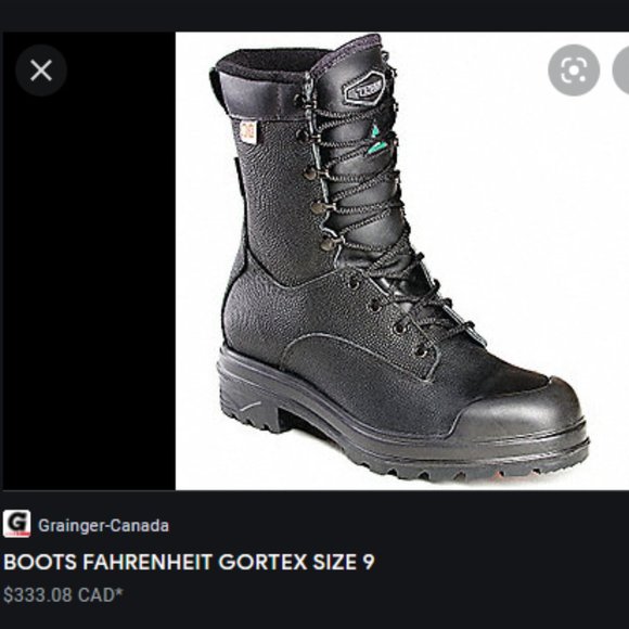 TERRA 8"Fahrenheit 8908B Field Fire Industrial Safety Steel VIBRAM GTX BOOT 7.5 - Picture 15 of 15